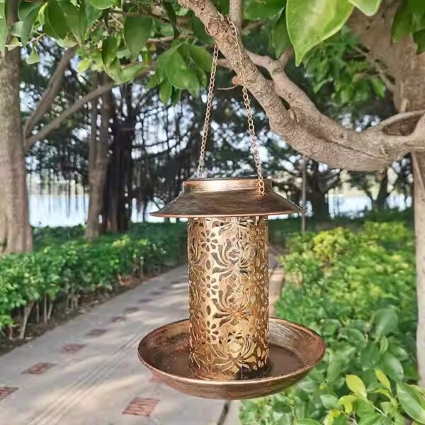 Bird Feeder - Metal Solar Iron Art - Image 3