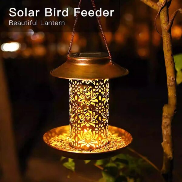 Bird Feeder - Metal Solar Iron Art - Image 4