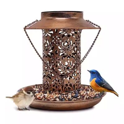 Metal Solar Iron Art Bird Feeder
